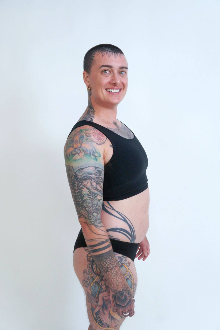 Mesh Bra Binder - Black