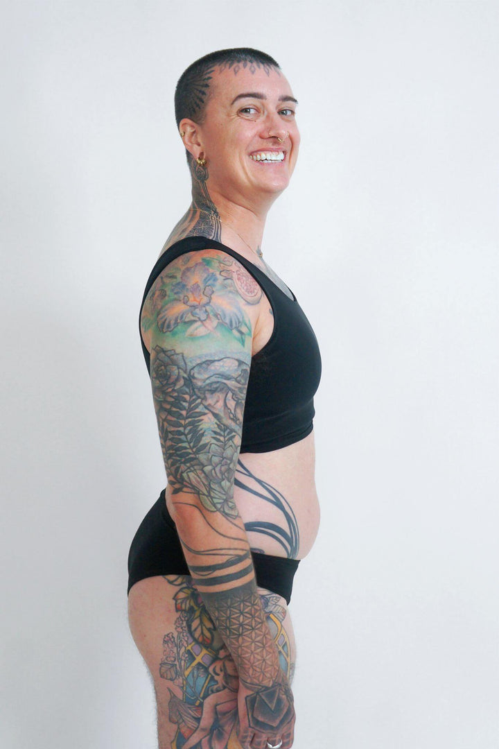 Mesh Bra Binder - Black