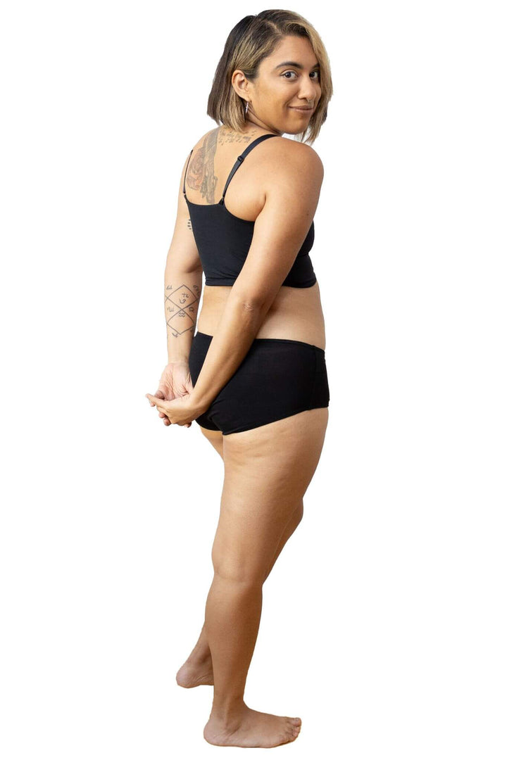 Bamboo Boyshort Undie- Black