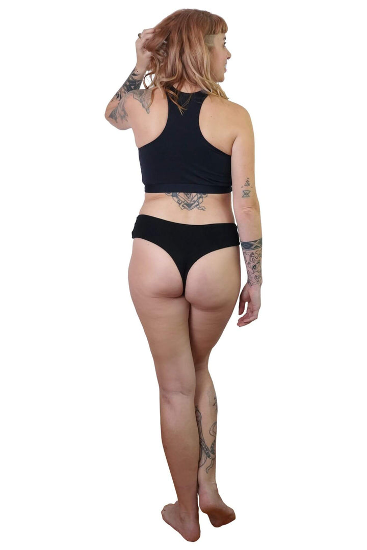 Bamboo Lounge Thong - Black