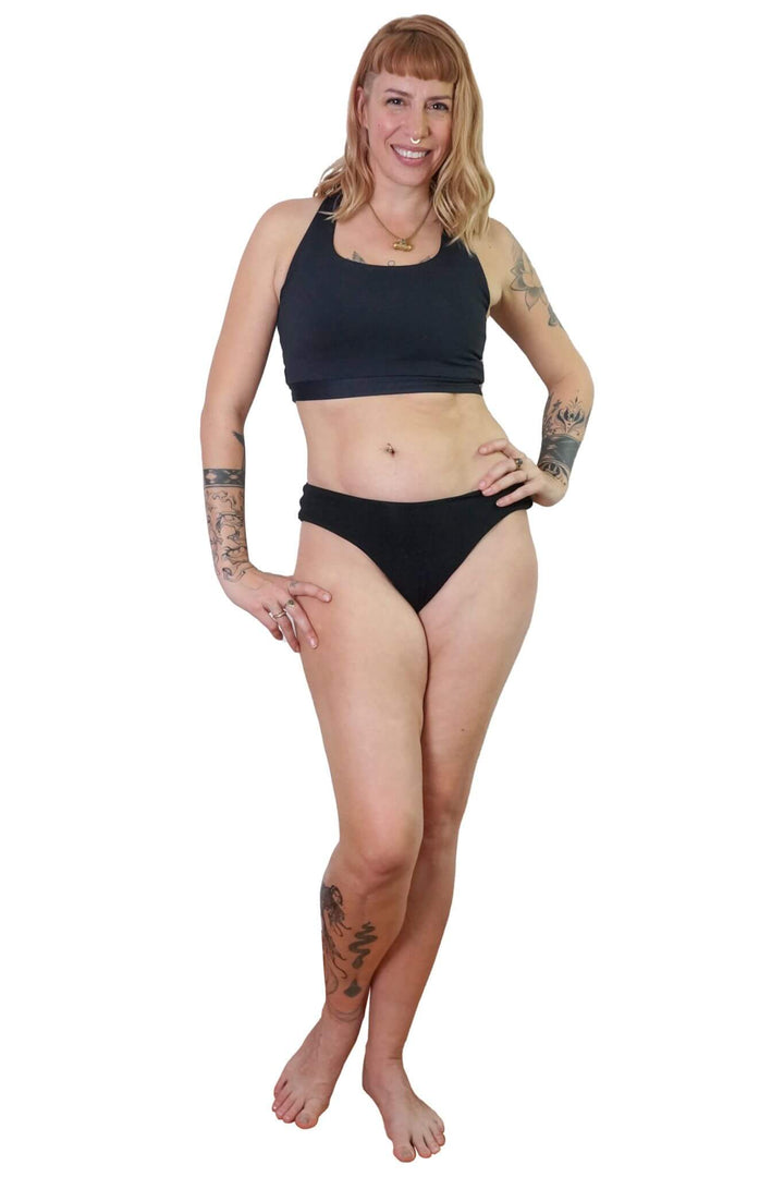 Bamboo Lounge Thong - Black