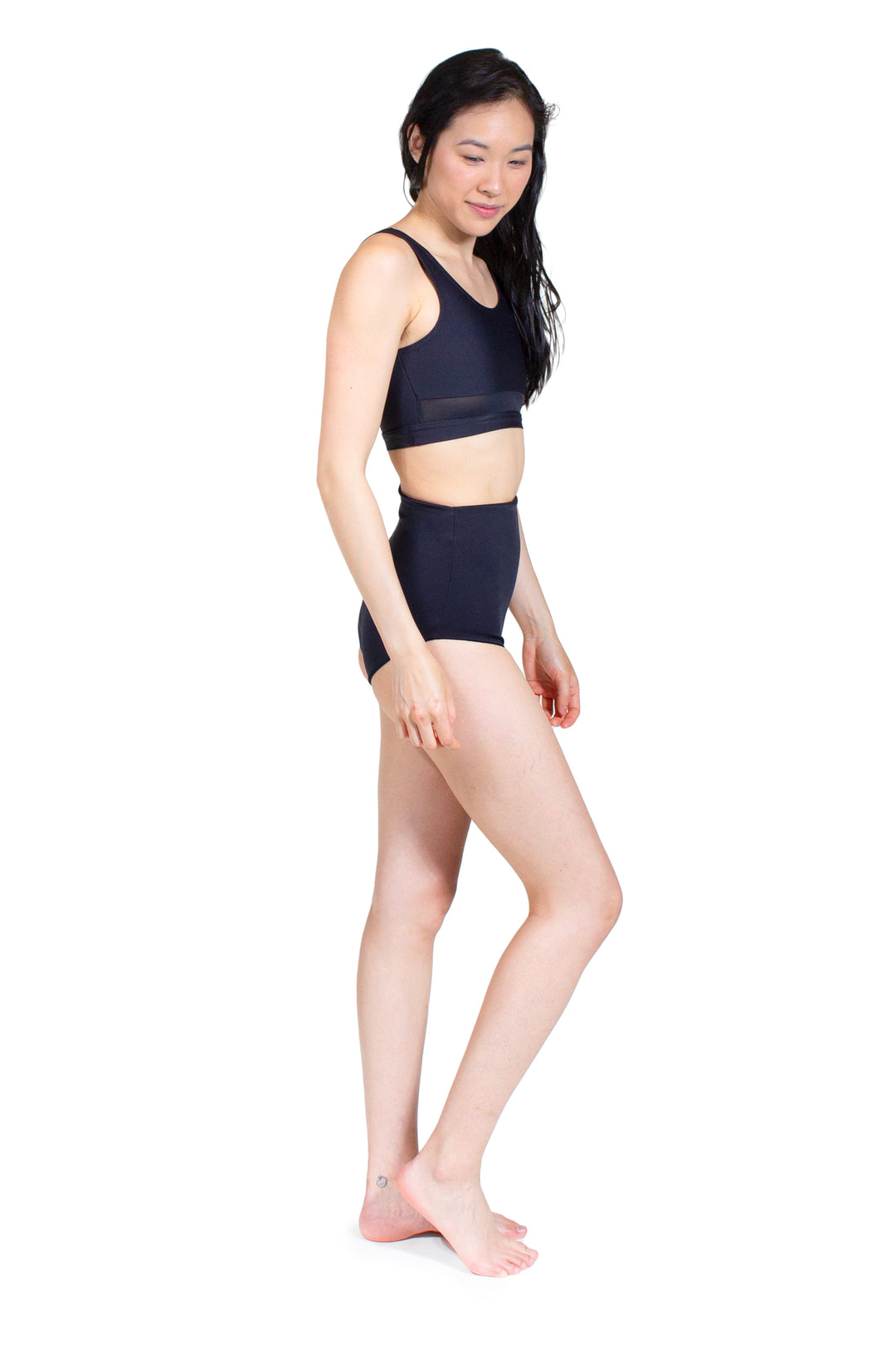 High Waist Hipster Swimsuit Bottom - XS-S