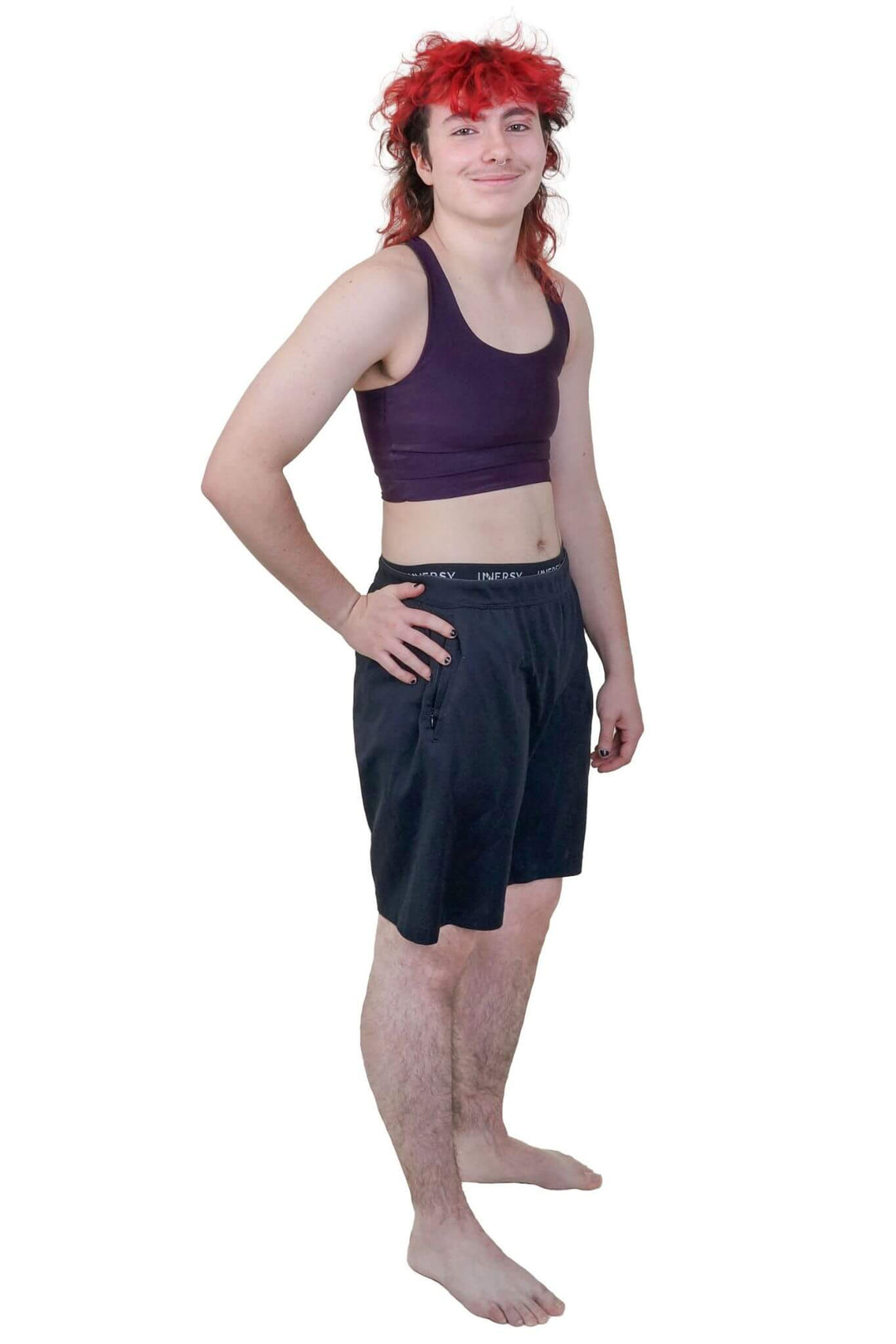 Reversible Lycra Soft Binder - Plum