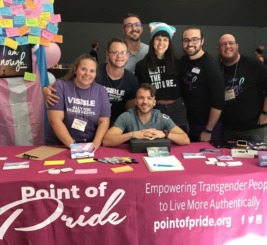 community partnerships with organizations like point of pride help get gender affirming gaffs and binders to people for free