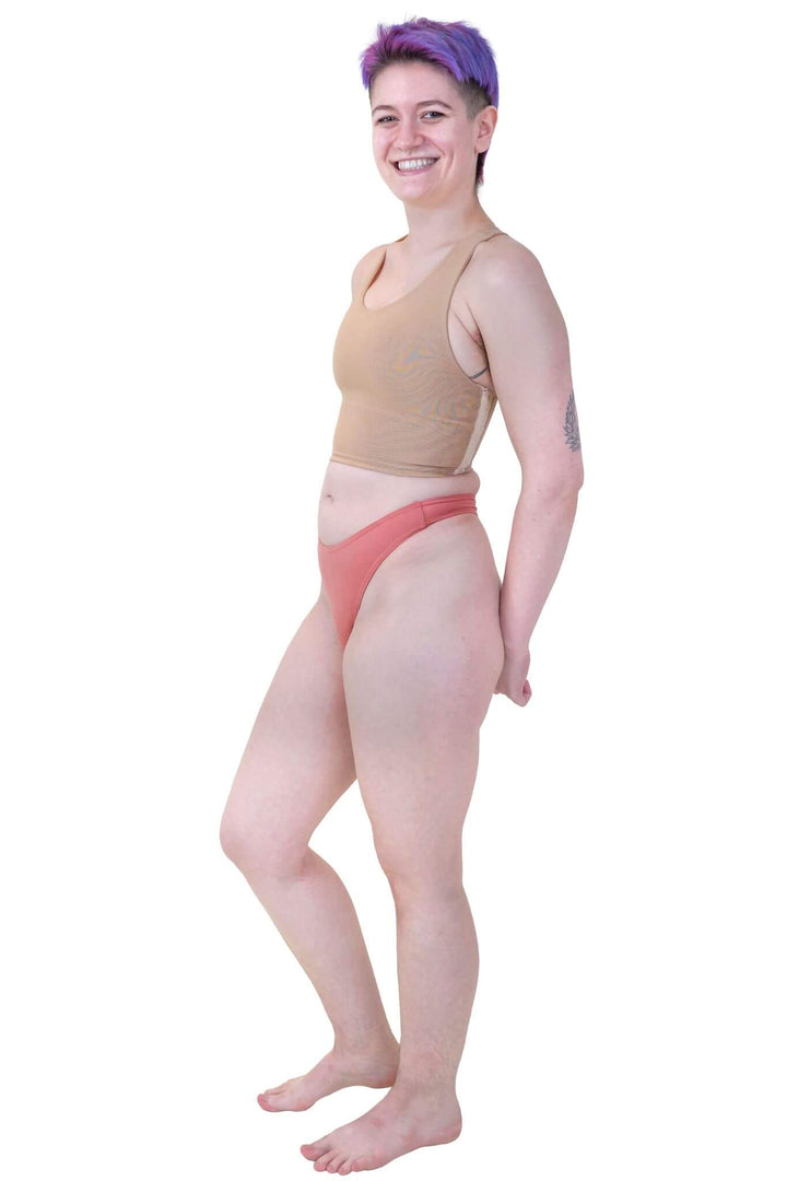 Side-Open Mesh Racerback Binder - Sand