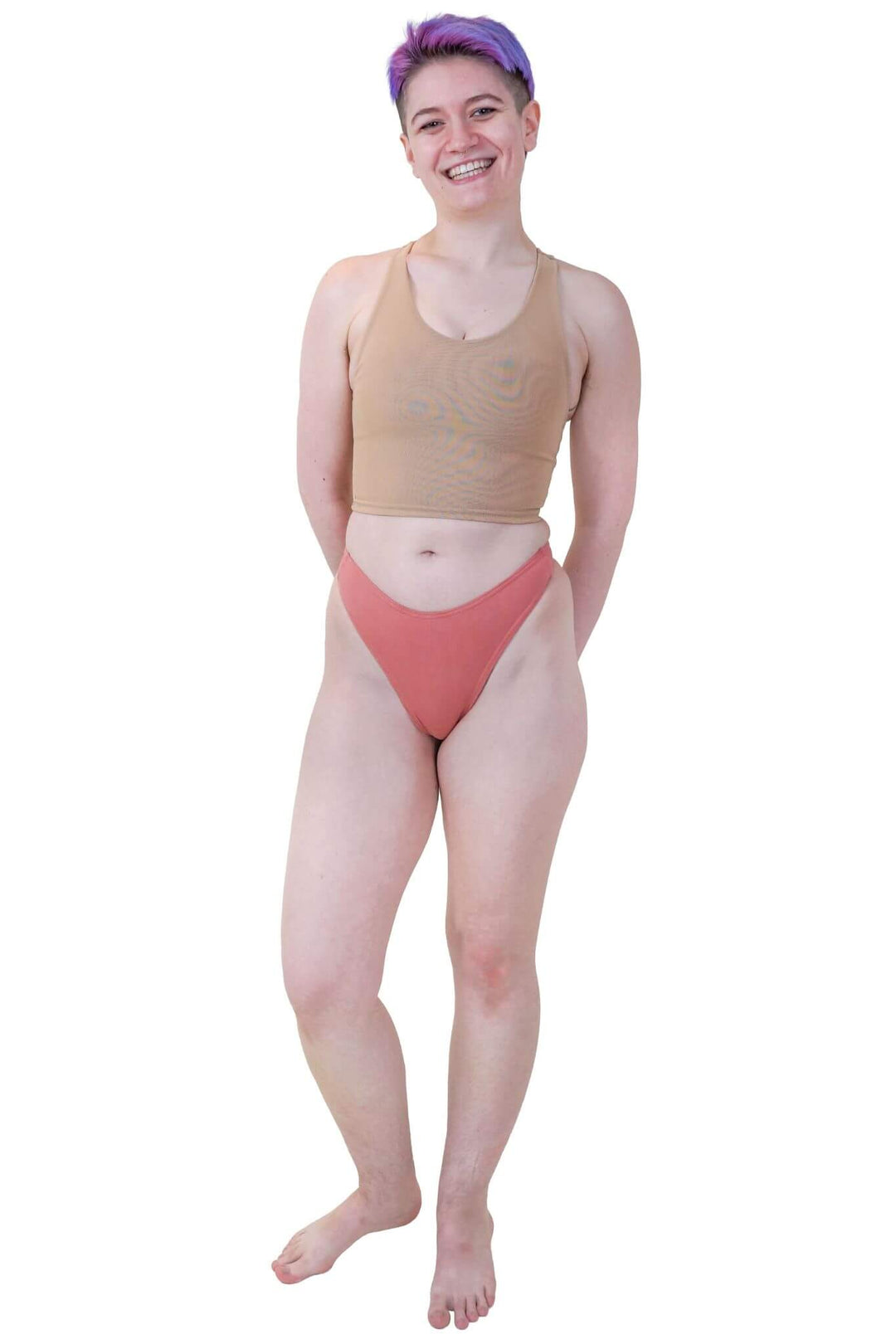 Side-Open Mesh Racerback Binder - Sand