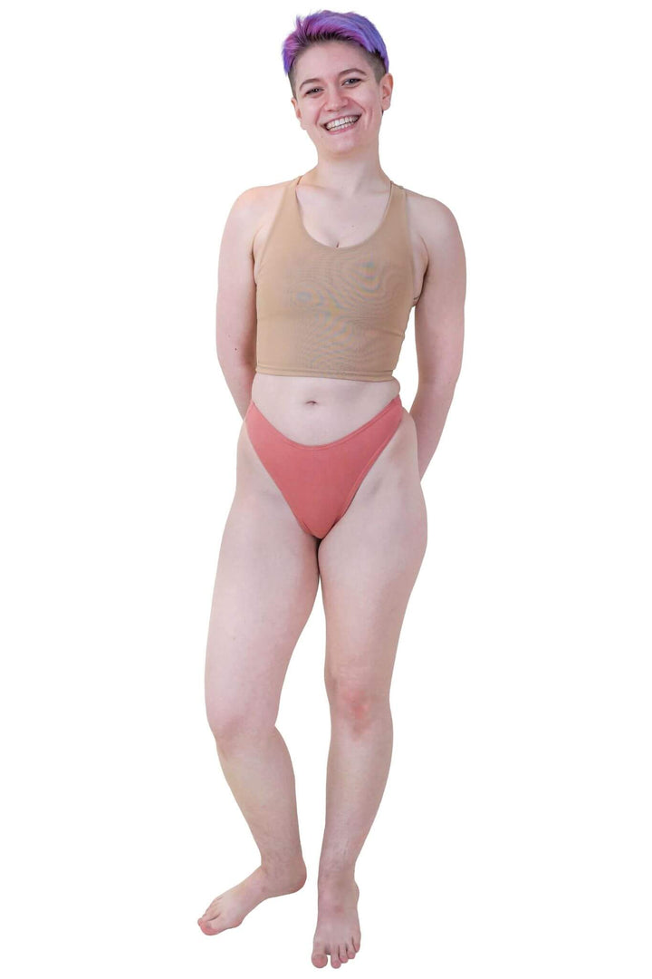 Side-Open Mesh Racerback Binder - Sand