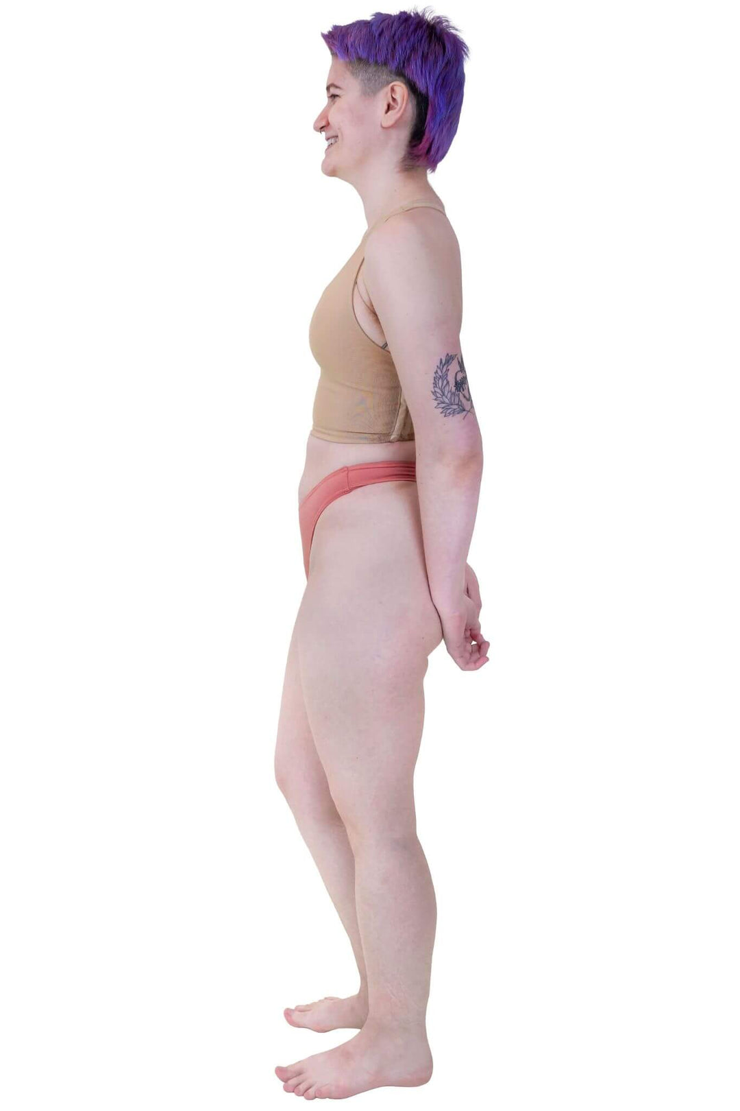 Side-Open Mesh Racerback Binder - Sand