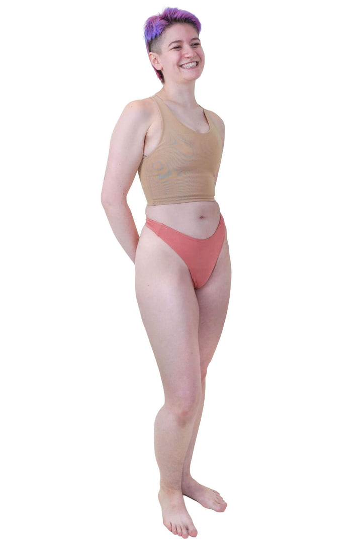 Side-Open Mesh Racerback Binder - Sand