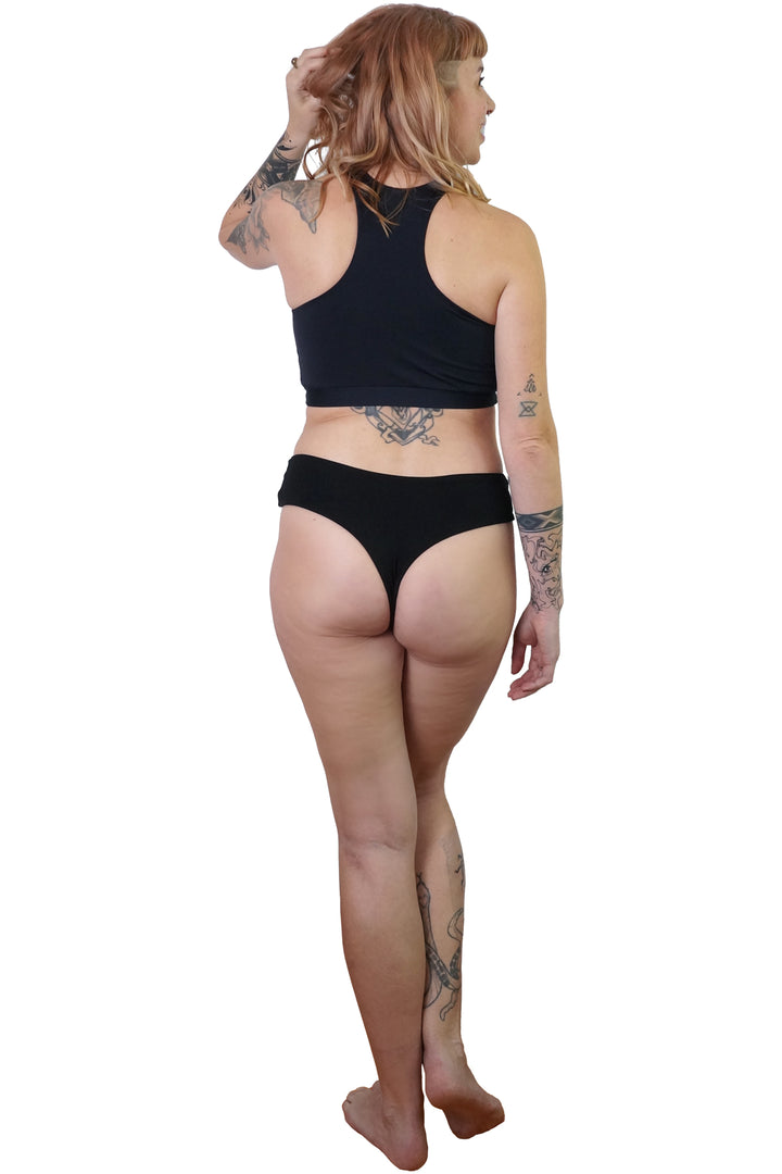 Bamboo Lounge Thong - Black