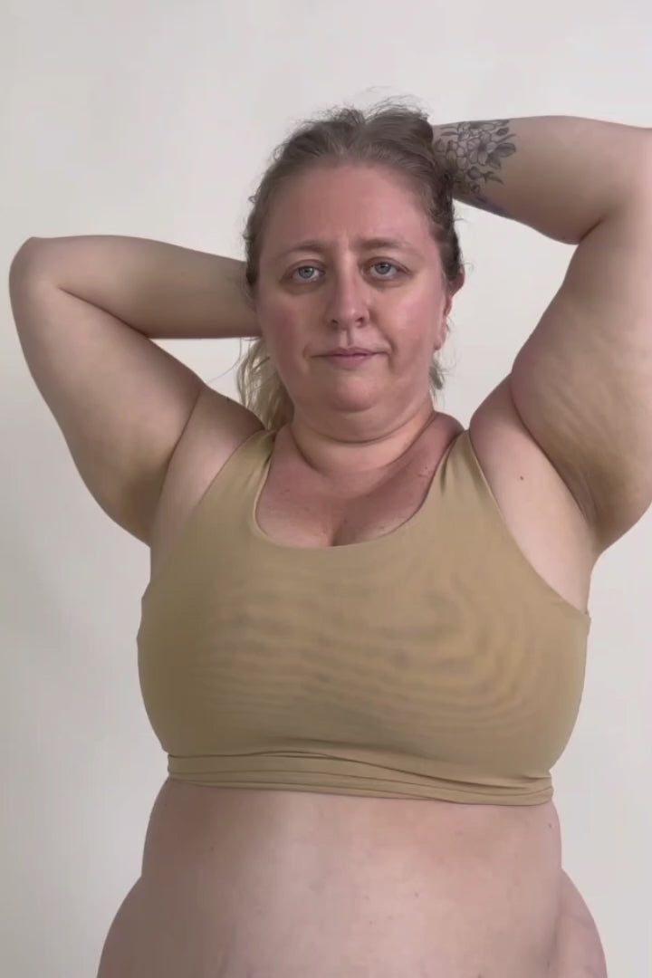 Mesh Bra Binder - Bone